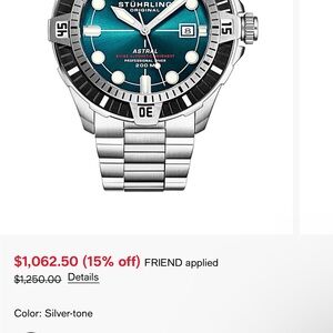 Stuhrling Original Men's Silver-Tone Watch